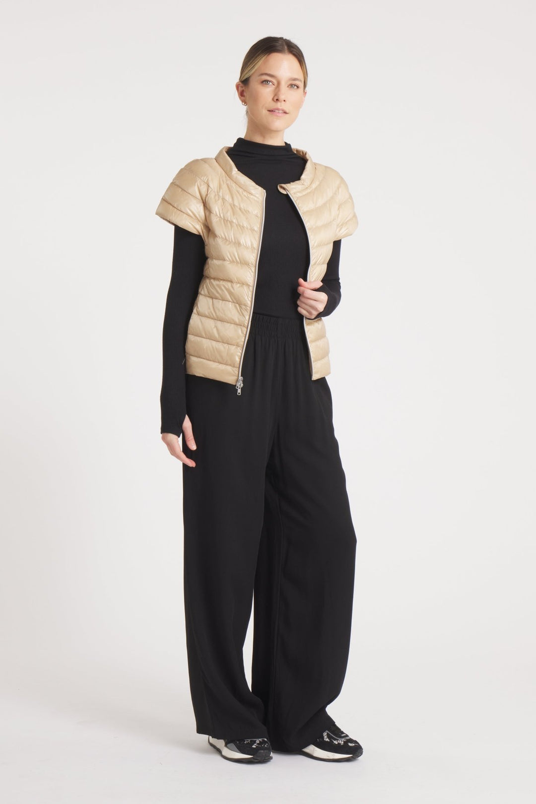 The St Ives | Down Vest | Camel - Cotes of London