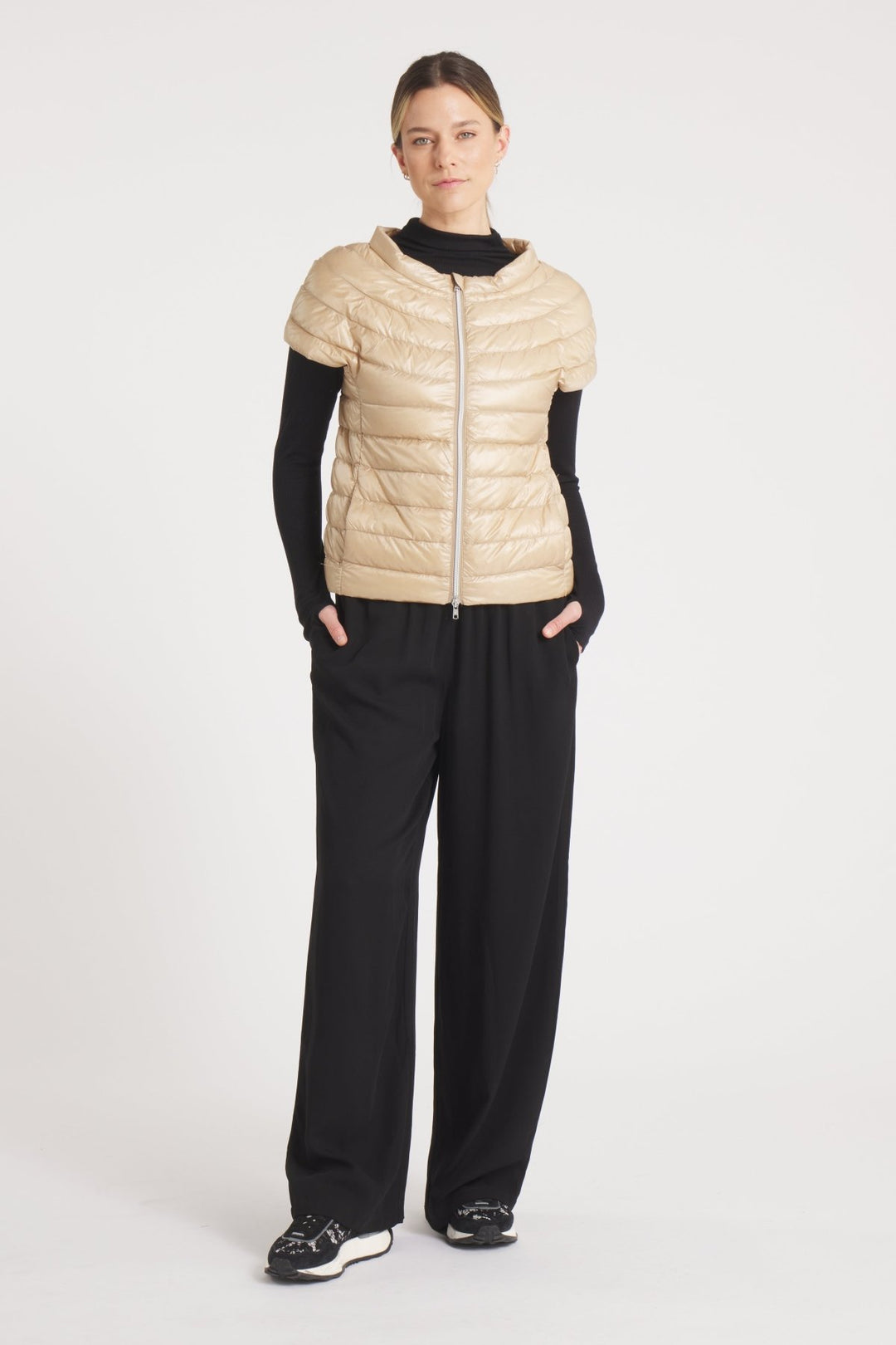 The St Ives | Down Vest | Camel - Cotes of London