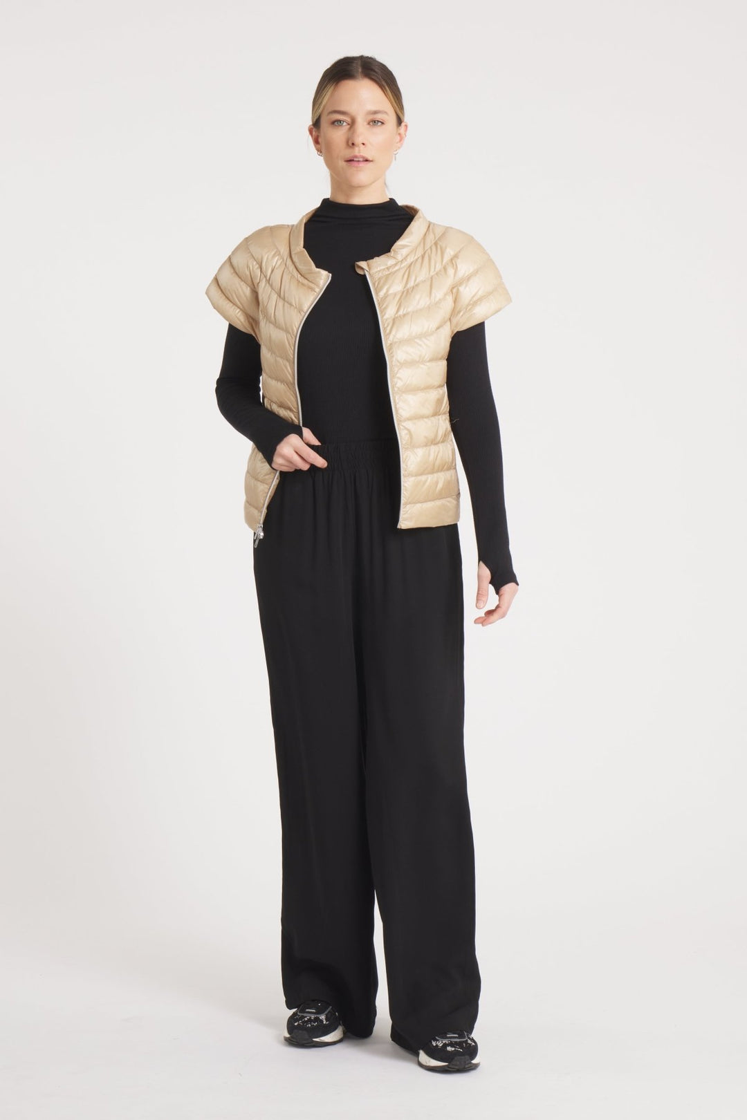 The St Ives | Down Vest | Camel - Cotes of London